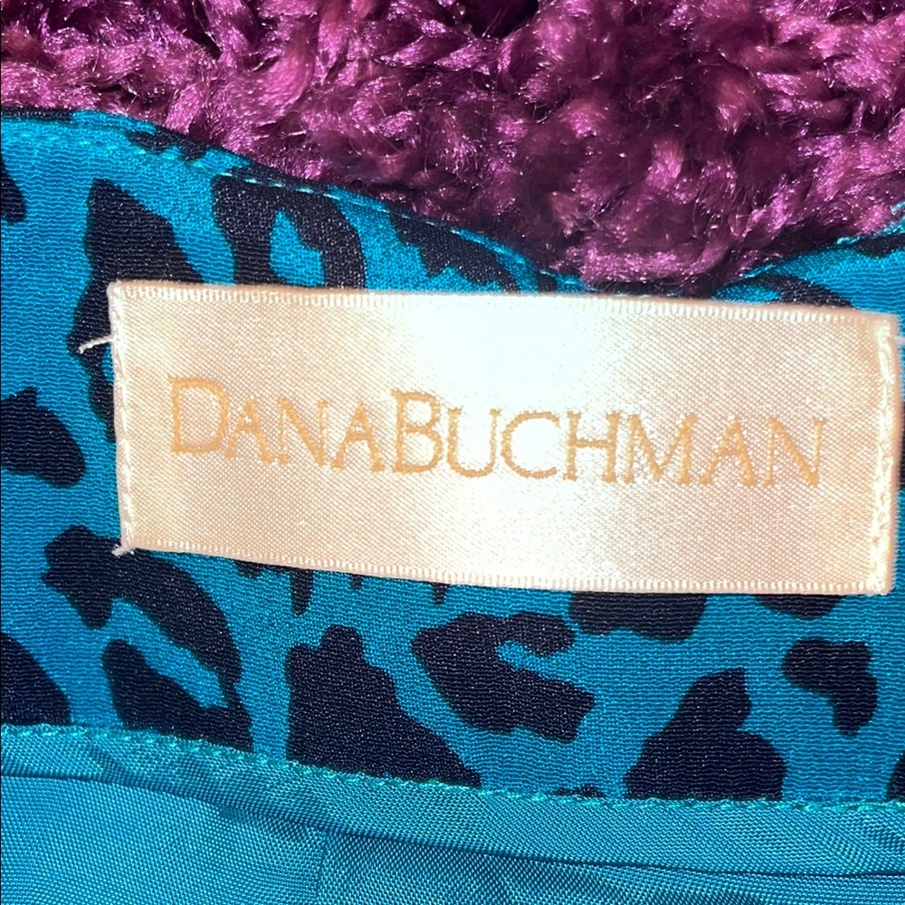 Dana Buchman Vintage Teal Leopard Print Set - Picture 2 of 5